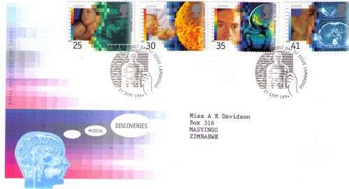 Great Britain 1994 Medical Discoveries Royal Mail FDC