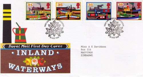 Great Britain 1993 Inland Waterways Royal Mail FDC