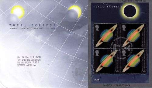 Great Britain 1999 Total Eclipse Royal Mail FDC
