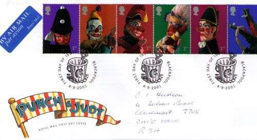 Great Britain 2001 Punch and Judy Royal Mail FDC