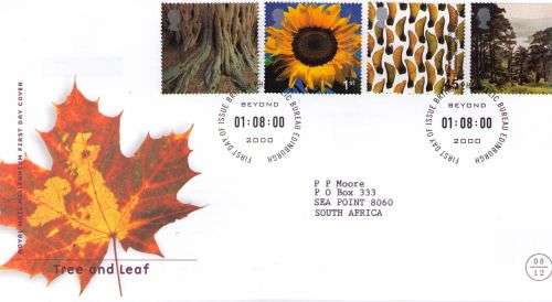 Great Britain 2000 Tree and Leaf Royal Mail FDC