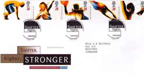 Great Britain 1996 Olympics and Paralympics 1996 Royal Mail FDC