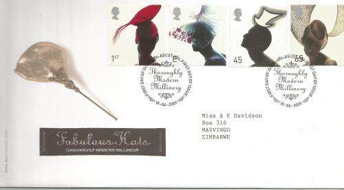 Great Britain 2001 Fabulous Hats  First Day Cover