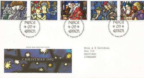Great Britain 1992 Christmas 1992  First Day Cover