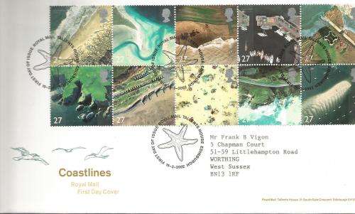 Great Britain 2002 Coastlines  First Day Cover