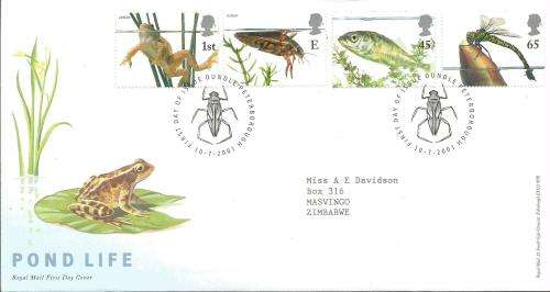 Great Britain 2001 Pond Life First Day Cover