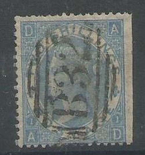 Great Britain Used Abroad 1860 2s  blue with B32 cancel very fine used