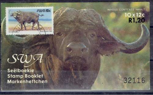 South West Africa 1985 1st Decimal booklet used with extra 12c on 1st day of issue fine used