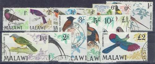 Malawi 1969 Birds set of 14 very fine used