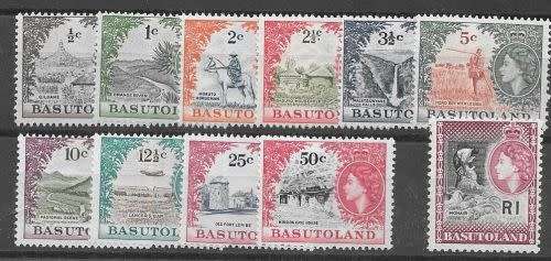 Basutoland 1961 QEII  Decimal  set of 11 unmounted mint