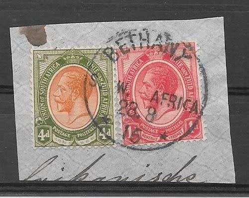 South West Africa - WWI South Africa Occupation with Bethany converted canceller