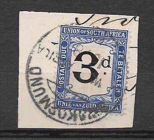 South West Africa - WWI South Africa Occupation SA Postage 3d with Swakopmund cancel