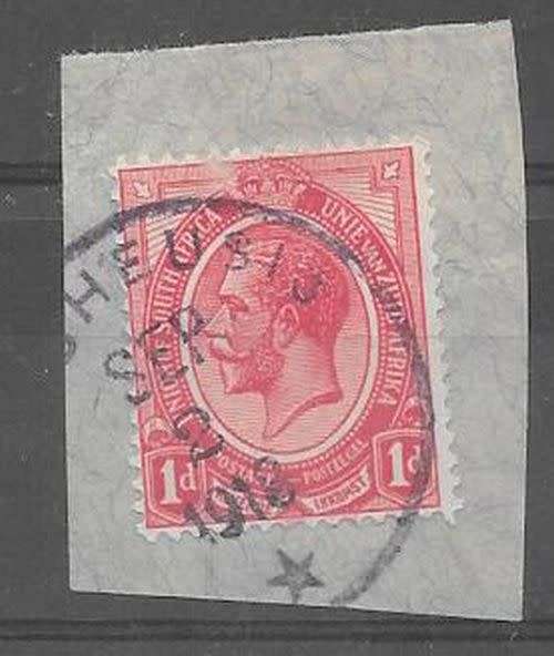 South West Africa - WWI SA Occupation 1d 1918 Neuhesis rubber cancel with month day sequence