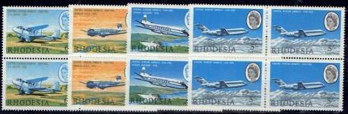 Rhodesia 1966 CAA set of 4 in blocks of 4 very fine unmounted mint