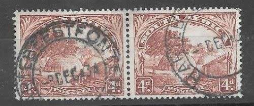South Africa 1930 Roto Unhyphenated 4d 1st printing upright wmk fine used
