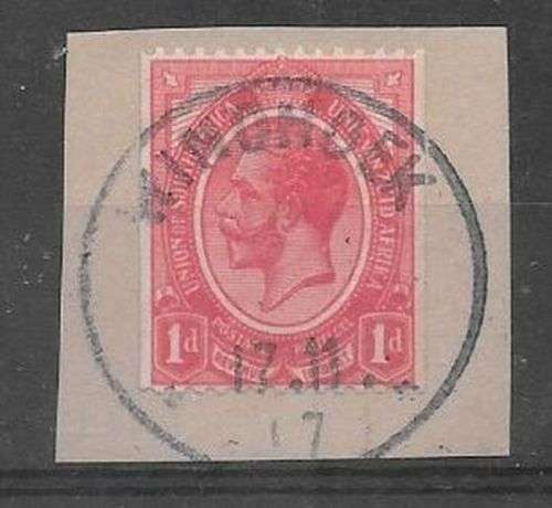 South West Africa  WWI SA Occupation KGV 1d coil on piece with Windhoek cds