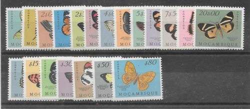 Mozambique 1953 Butterflies set of 20 very fine unmounted mint