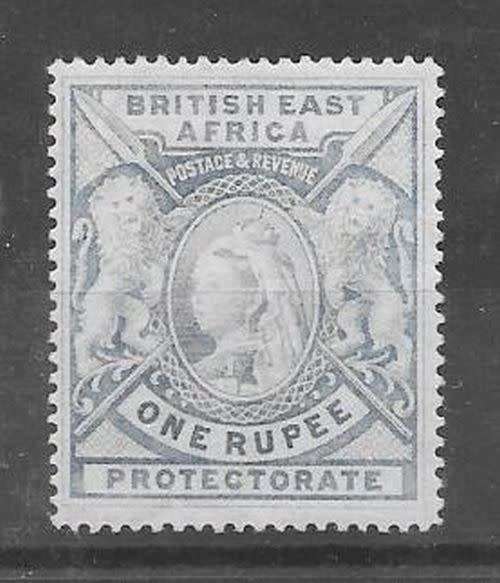 Kenya Uganda Tanganyika BEA 1897 QV 1r grey blue very fine mint