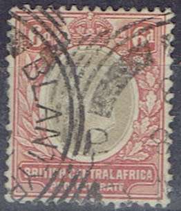Nyasaland 1907 KEVII 6d wmk multiple crown very fine used