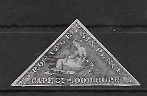 Cape of Good Hope 1855 Triangle 6d slate purple extremely fine used lovely colour
