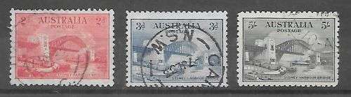 Australia 1932 Sydney Harbour Bridge set of 3 very fine used