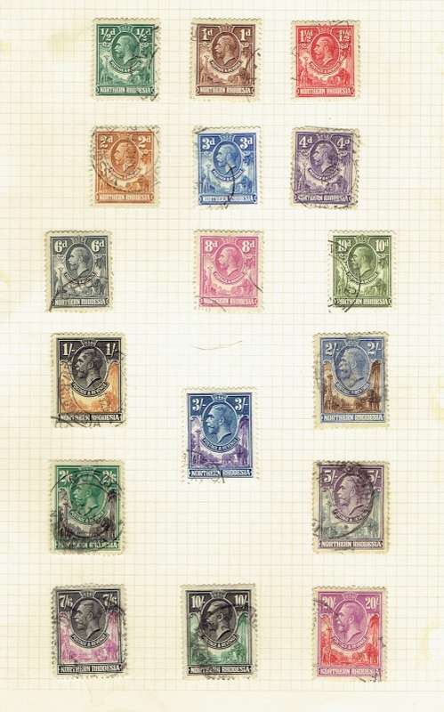 Northern Rhodesia 1925 KGV set of 17 very fine used