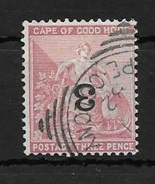 Cape of Good Hope 1880 Provisional 3 on 3d Type 1 inverted very fine used