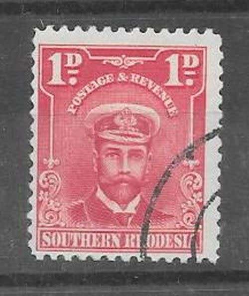 Southern Rhodesia 1924/29 KGV 1d coil perf 12 1/2  very fine used