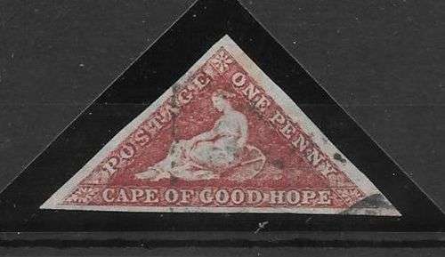 Cape of Good Hope 1863 DLR 1d deep brown red very fine used