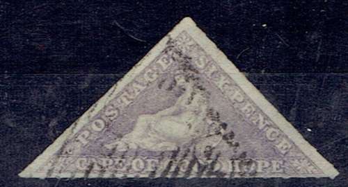 Cape of Good Hope 1855 6d pale rose lilac rouletted with clear margins very fine used
