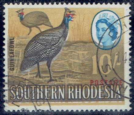 Southern Rhodesia 1964 QEEII Definitive 10s with colour shift very fine used