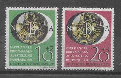 Germany West 1951 NBA set of 2 very fine unmounted mint