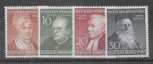 Germany West 1952 Wohlfahrt set of 4  very fine unmounted mint