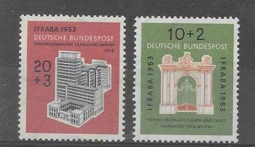 Germany West 1953 IFRABA set of 2  very fine unmounted mint