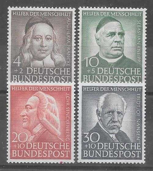 Germany West 1953 Wohlfahrt set of 4  very fine unmounted mint