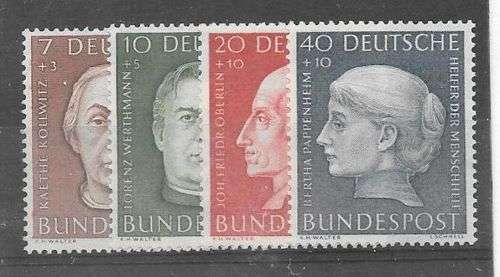 Germany West 1954 Wohlfahrt set of 4  very fine uunmounted mint