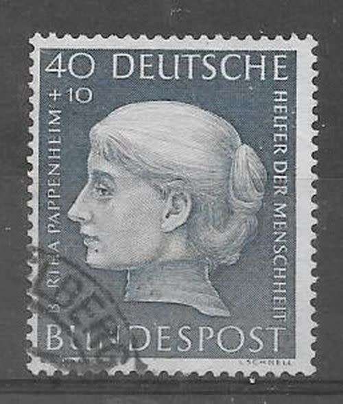 Germany West 1954 Wohlfahrt top value very fine used