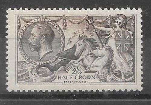 Great Britain 1918 KGV Seahorse BW 2s6d pale brown very fine mint. SG 415a