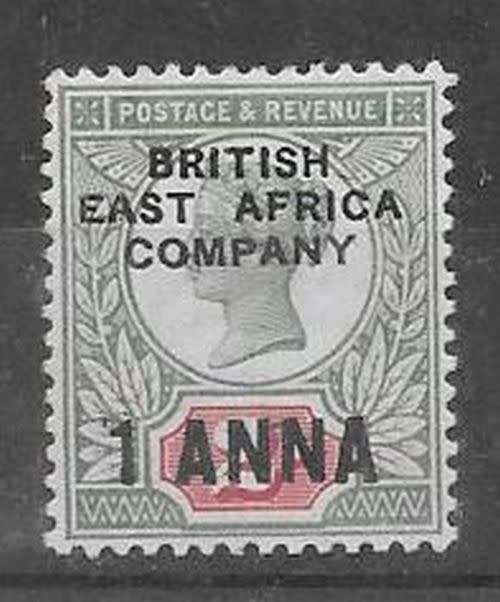 British East Africa 1890 1a on 2d very fine mint