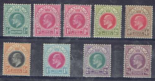 Natal 1904 KEVII set of 9 values to 2s6d very fine mint