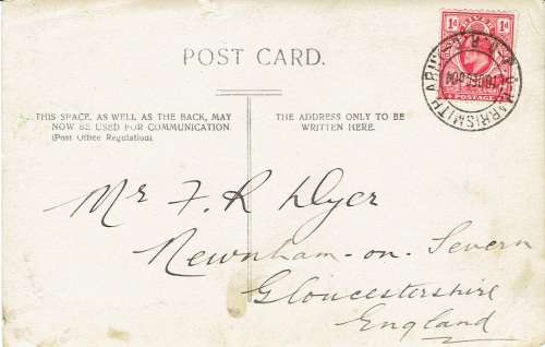 Orange River Colony 1904 KEVII 1d on Harrismith Army postcard very fine