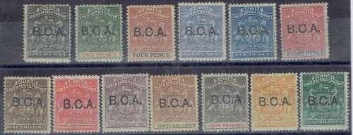 Nyasaland 1891 BCA overprinted set fo 13 values with both 6d shades very fine mint