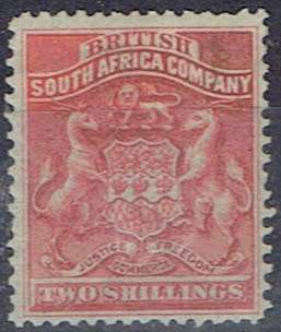 Rhodesia BSAC 1892 Arms 2s fine mint