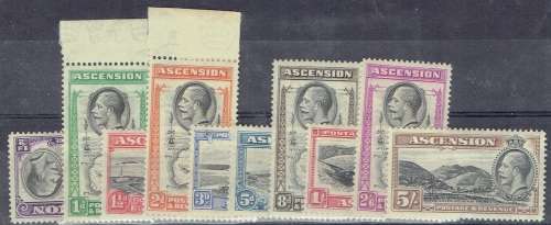 Ascension Islands 1935 KGV set of 10 very fine mint