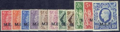 British Post Occ of Italian Colonies 1943/47 MEF set of 11 fine unmounted mint