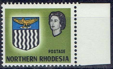 Northern Rhodesia 1963 QEII Definitive 6d value omitted flaw, very fine unmounted mint