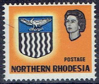 Northern Rhodesia 1963 QEII Definitive 3d value omitted and white eagle very fine unmounted mint