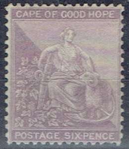 Cape of Good Hope 1864 6d pale lilac very fine mint.