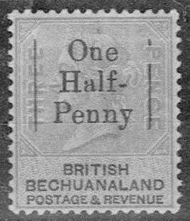 Bechuanaland 1888 One Half Penny surcharge with broken bar at right very fine mint and scarce