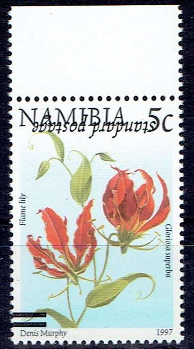 Namibia 2002 Standard Mail on 5c inverted overprint superb unmounted mint